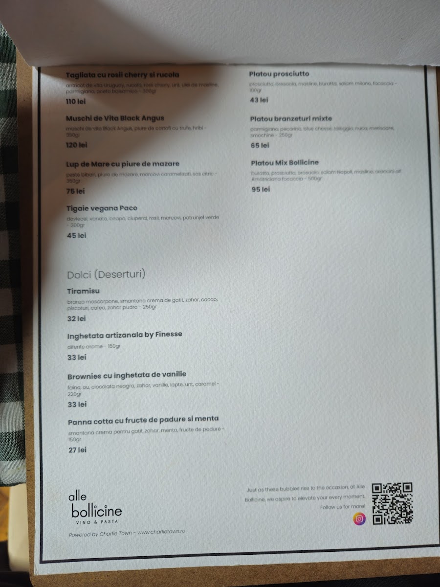 Alle Bollicine Vino & Pasta Menu - Image 4